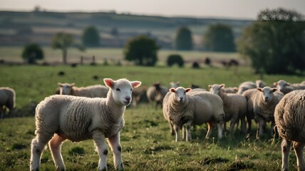 Obraz premium herd of sheep