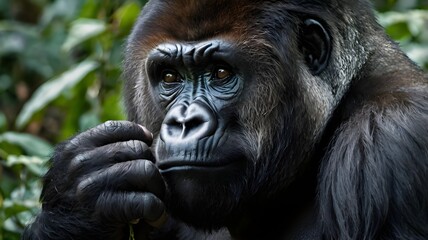 Obraz premium gorilla in a zoo 