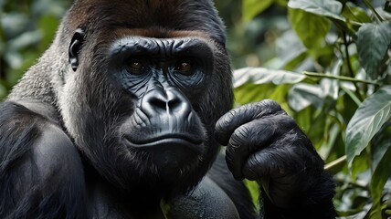 Obraz premium goral in a forest 