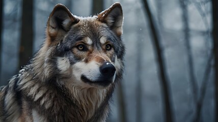 Fototapeta premium gray wolf portrait