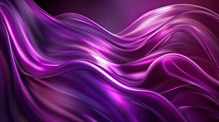 Naklejka premium Flowing purple waves creating a luxurious and dynamic abstract background
