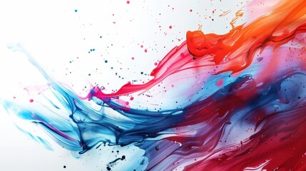 An abstract burst of lively paint with enough room for text, perfect for artistic and imaginative concepts.