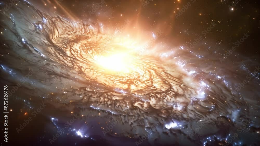 Poster This colorful image of a spiral galaxy from space. Space background