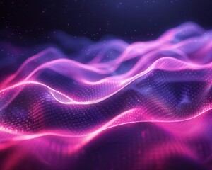 Obraz premium Abstract digital waves with ample space for text, ideal for tech and futuristic themes