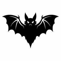 Halloween bat vector black silhouette