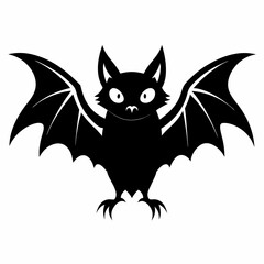Halloween bat vector black silhouette