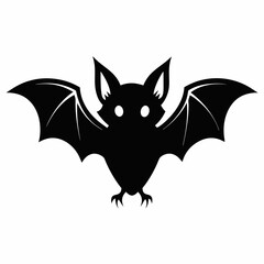 Halloween bat vector black silhouette
