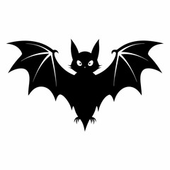 Halloween bat vector black silhouette