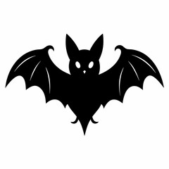 Halloween bat vector black silhouette