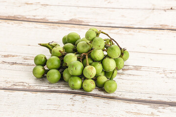 Raw ripe wild pea eggplant