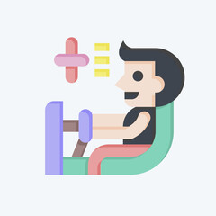 Icon Automatic Transmission. related to Car Maintenance symbol. flat style. simple illustration