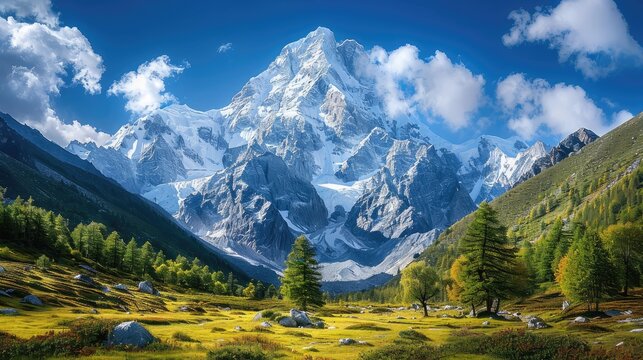 Towering mountains standing in majestic splendor