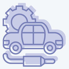 Icon Exhaust. related to Car Maintenance symbol. two tone style. simple illustration