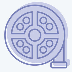 Icon Power Steering Pump. related to Car Maintenance symbol. two tone style. simple illustration