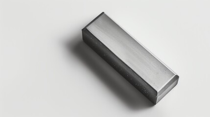 An eraser clipart, stationary element, sketch style, grayscale, isolated on white background. copy space for text,