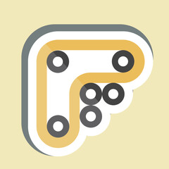 Sticker Drive Belt. related to Car Maintenance symbol. simple illustration