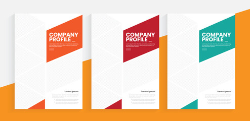 Company profile cover design, Business simple book cover design, Annual report brochure, flyer cover design template, One-page handbook template.