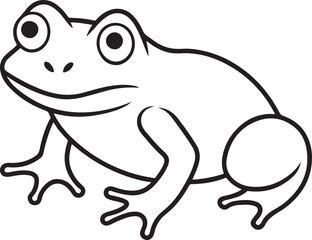 Frog Icon Silhouette Vector Graphics Illustration Design