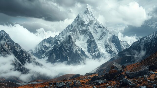 Towering mountains standing in majestic splendor