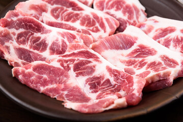 Korean restaurant with grilled pork and beef
