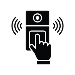 doorbell icon vector design template simple and clean