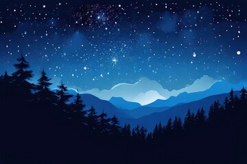 Naklejka premium an ai generated image, The night sky with the Milky Way clearly visible,