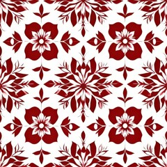 Obraz premium an ai generated image, Floral daisy pattern for nail art design