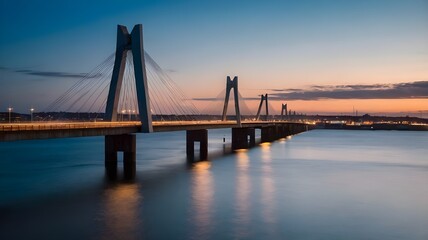 Obraz premium bridge at sunset
