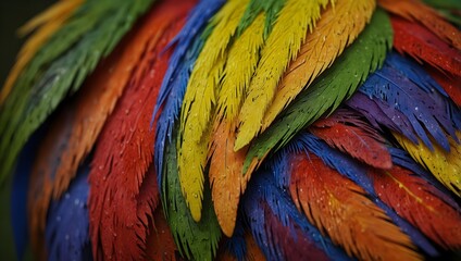 Obraz premium The intricate patterns of a rainbow lorikeet's feathers using only words ai_generated