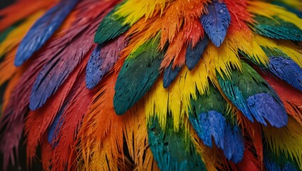 Fototapeta premium The intricate patterns of a rainbow lorikeet's feathers using only words ai_generated
