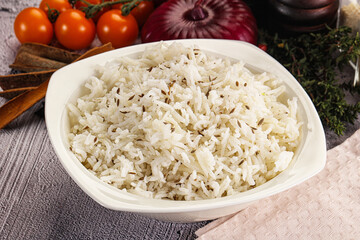 Indian cuisine jeera basmati rice