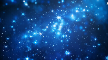 Obraz premium Sparkling blue particle background. Sparkling particle Bokeh. 2025 New Year's Eve Party Christmas Particle Background.