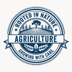 vintage agriculture logo sowing seeds of sustainability