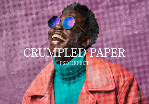 Crumpled Paper Texture PSD Effect