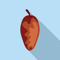 Dried date fruit icon cartoon vector. Food sweet. Eat ramadan