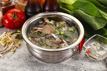 Vietnamese cuisine - Pho Bo soup with beef
