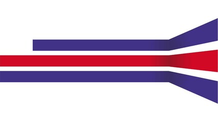 Dynamic Stripes: Red and Blue Animation on White Background.  - Powered by Adobe