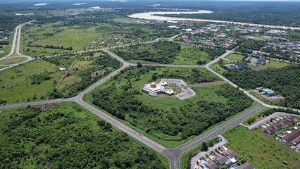 Pentagon Shaped Mosque and Pentagon Surrounding Roads