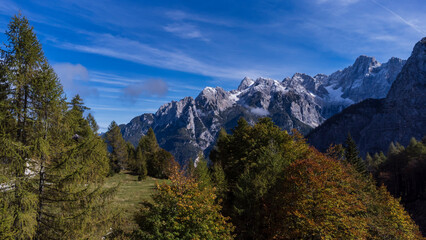julian alps from Vršič road,. Slovenia, Central Europe,