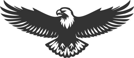 Obraz premium eagle bird icon silhouettes vector illustration