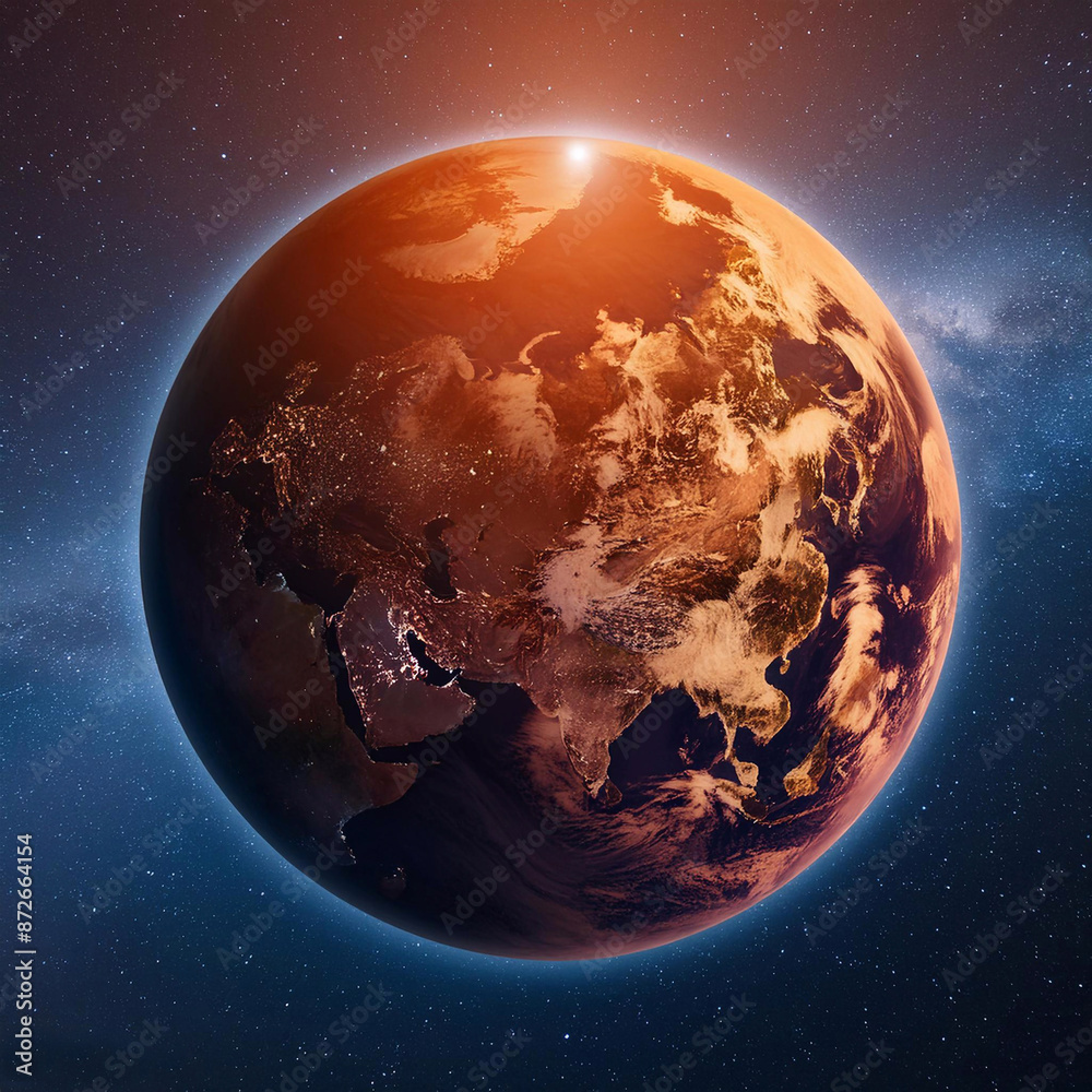 Poster planet in outer space,ai