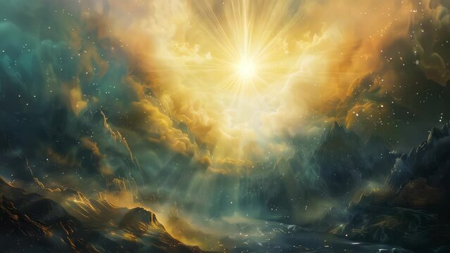 Cloud Stairway to Heaven. Second Coming and Easter concept