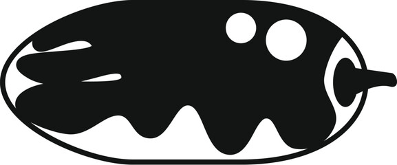 Simple icon representing an eggplant, a widely consumed vegetable, often used in vegetarian recipes