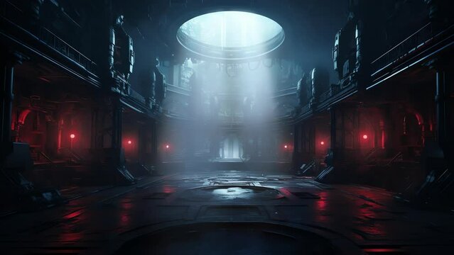 Vtuber Twitch Streamer Background of a Sci-fi Room