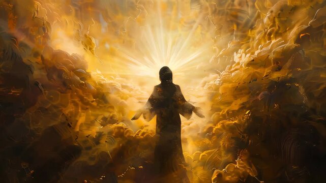 Cloud Stairway to Heaven. Second Coming and Easter concept