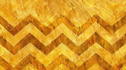 Obraz premium Background stripes of golden square zigzag chevron lines seamless abstract vector design pattern