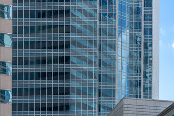 modern office building in hong kong; closeup