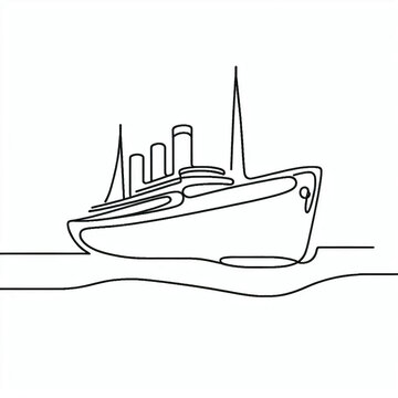 recommend clip art: silhouette steamboat thin lines 