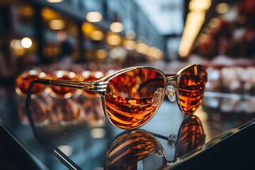 Obraz premium Various clear eyeglasses on sale in a store, offering a wide selection of optical frames