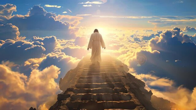 Cloud Stairway to Heaven. Second Coming and Easter concept